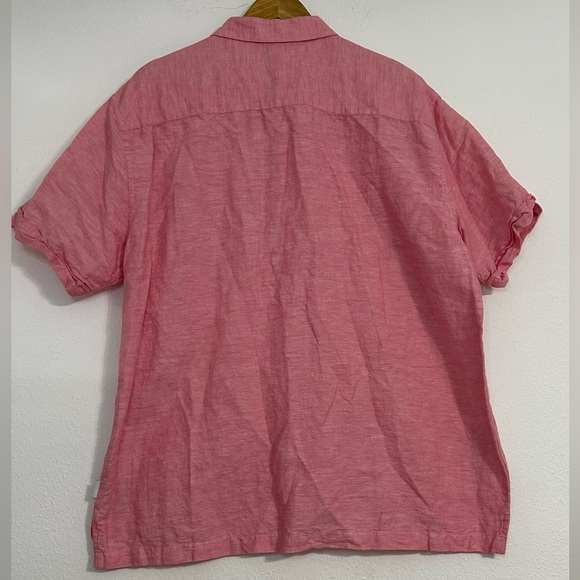 Cubavera Men's Pink Short Sleeve Button Down Shirt - Picture 7 of 15